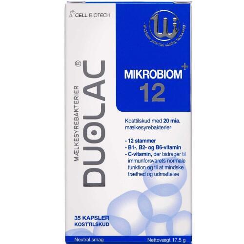 Duolac Microbiom+ 12 stammer  35 kapsler (Kort udløbsdato)